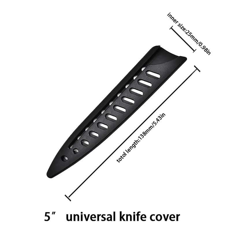 Couvre-couteaux en plastique noir, gaine de couteau de cuisine, protecteur de lame de couteau, étui 