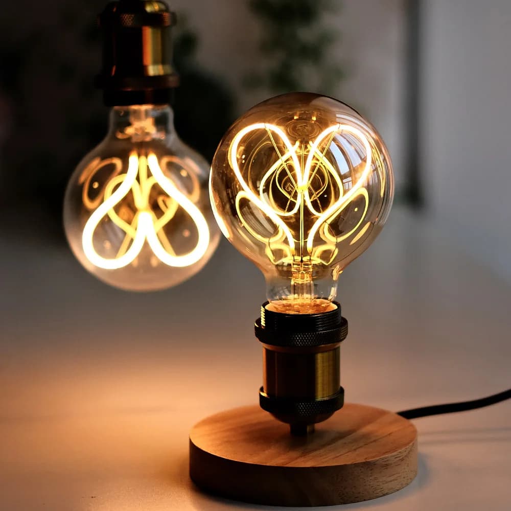 TIANFAN Vintage ampoule Led G95/G30 Edison ampoule 4W Dimmable 220V 110V E26 E27 coeur Filament ampo