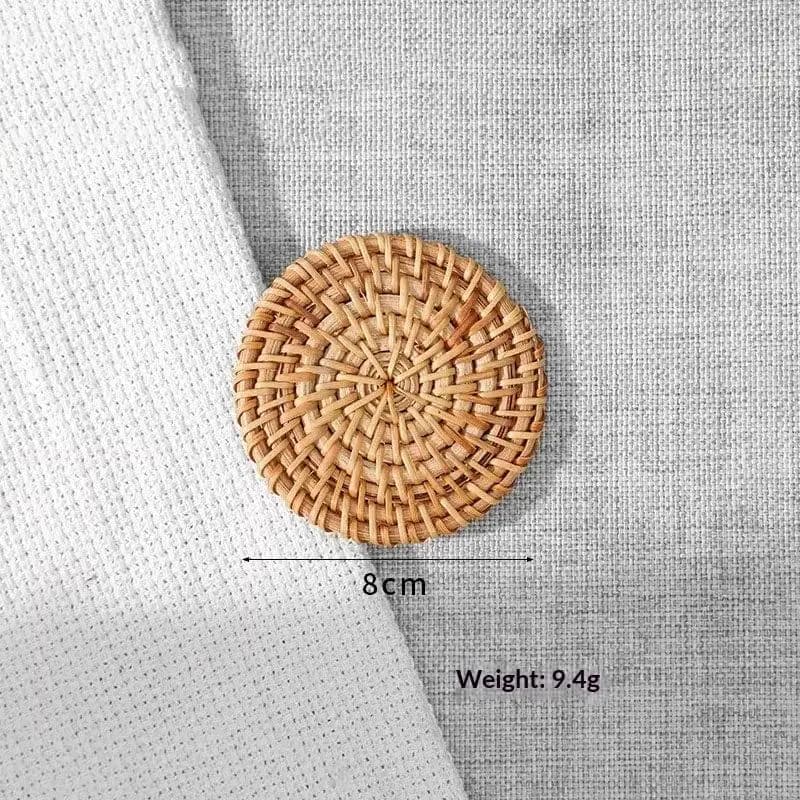 Sous-verre en rotin écologique, protection thermique pour tasses à café, s'intègre à la décoration d