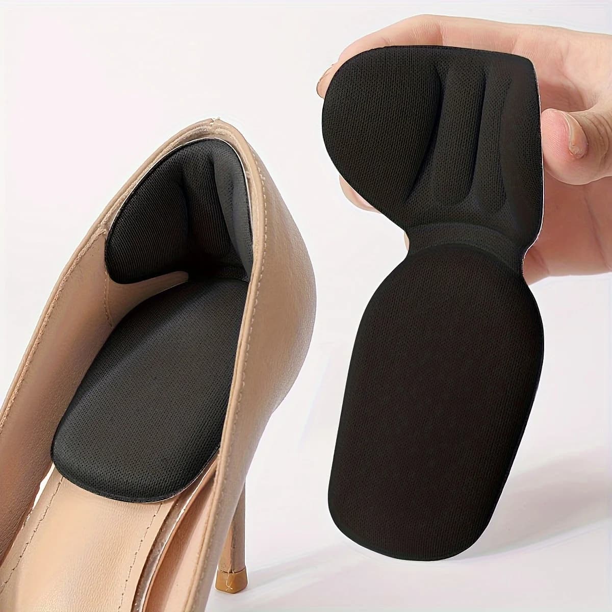 Coussinet de talon et bonnet de talon en mousse épaisse en forme de T à double couche – Doux, respir