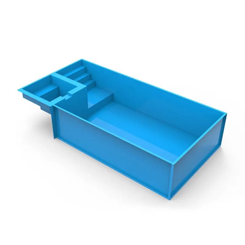 Piscine intégrée à démontage rapide pour maison, villa, B&B, extérieur, personnalisable, enterrée.