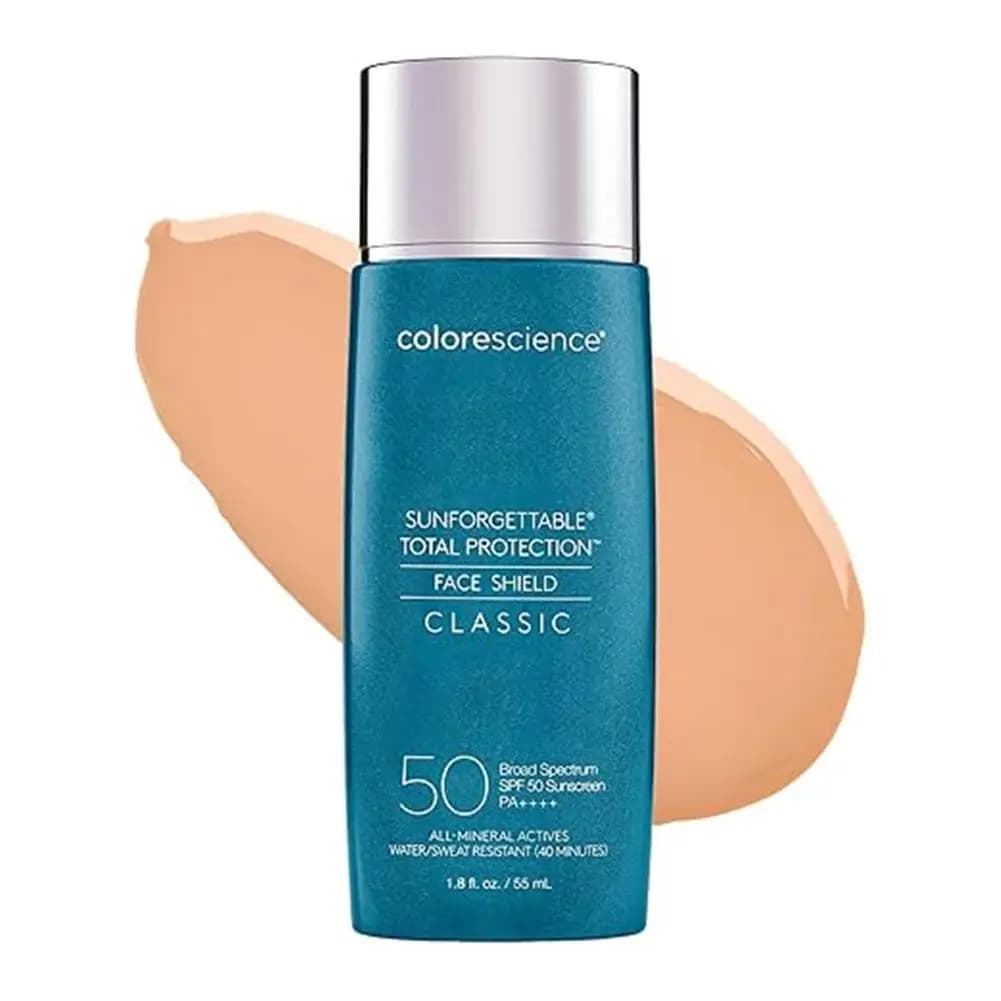 Colorescience Sunforgettable Total Protection Face Shield Flex SPF50, écran solaire minéral teinté, 