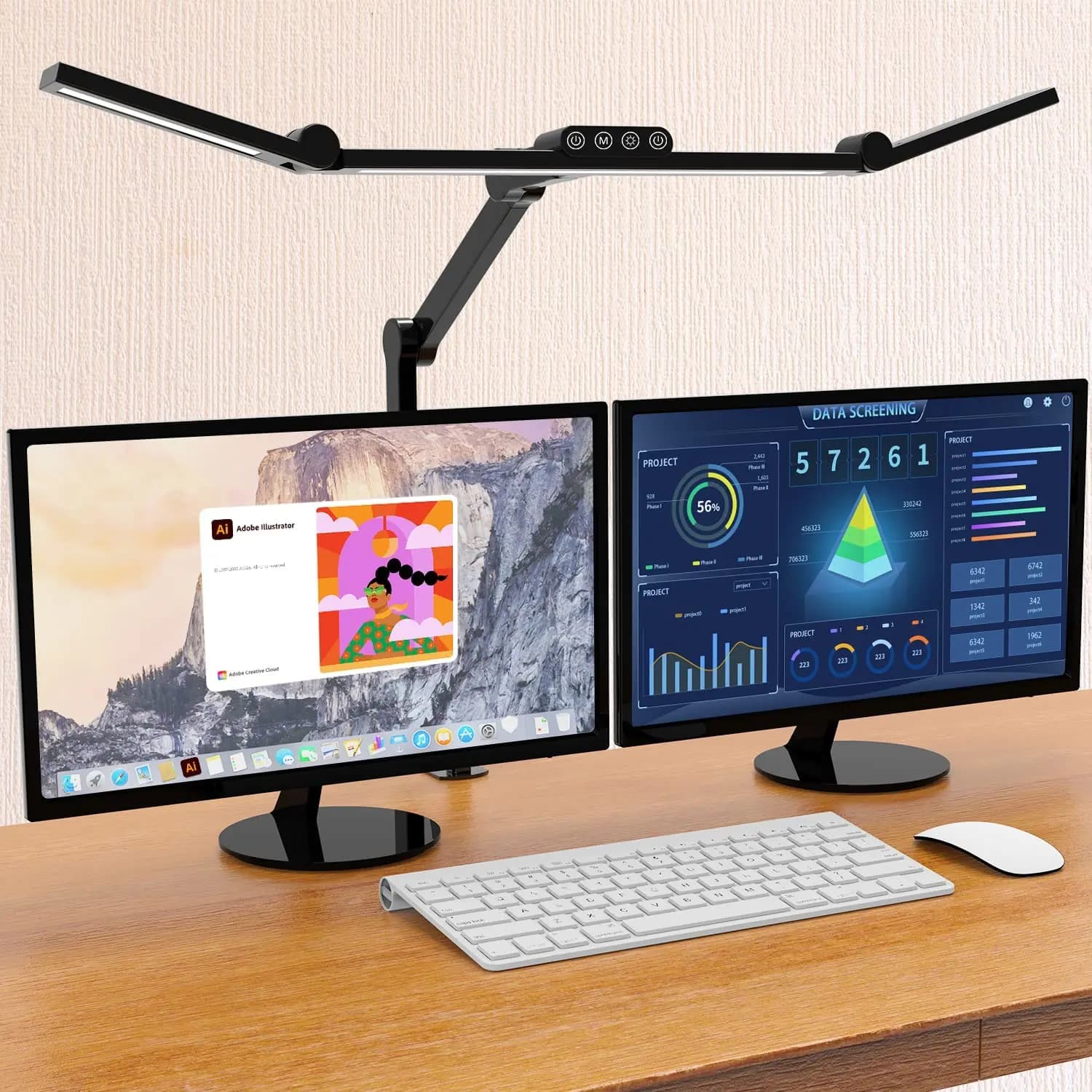 Lampe de bureau LED avec pince, lampe de bureau d'architecte pour le bureau à domicile avec éclairag