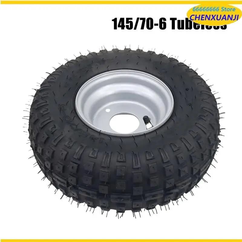 NOUVELLES roues ATV de haute qualité de 6 pouces avec pneus 145/70-6, adaptées aux jantes en fer de 