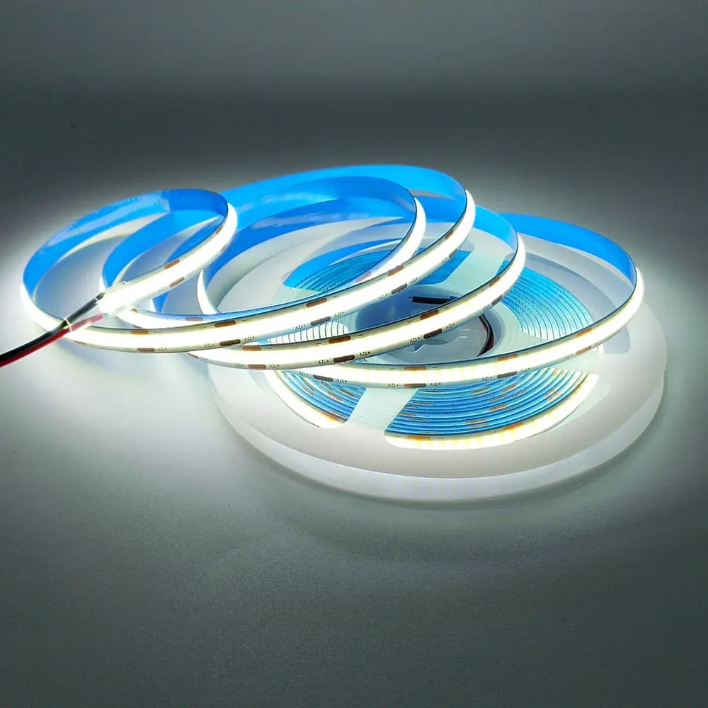Bande lumineuse LED COB 12V 24V, rouge, bleu, vert, jaune, violet, rose, 320LED/puces/M, éclairage F