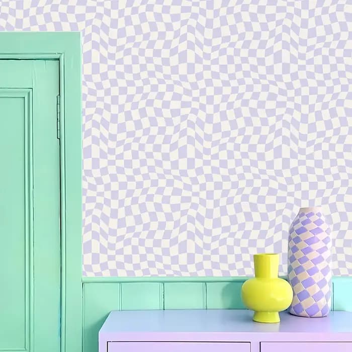 Papier peint texturé en damier pour la décoration intérieure, autocollants de meubles classiques, autocollants muraux imperméables, chambre à coucher parfaite