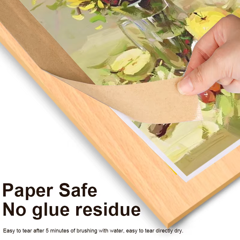 Papier de caoutchouc de peintre de ruban de papier d'emballage d'eau humide pour l'encadrement d'ima