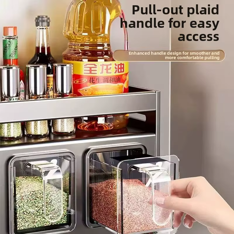 Nouvelle étagère à épices de cuisine, support de rangement mural pour épices, support organisateur d