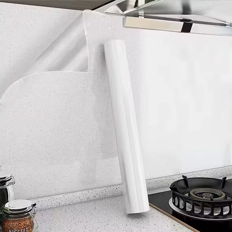 Papier peint statique transparent, 45cm, imperméable et résistant à l'huile, autocollant antisalissu