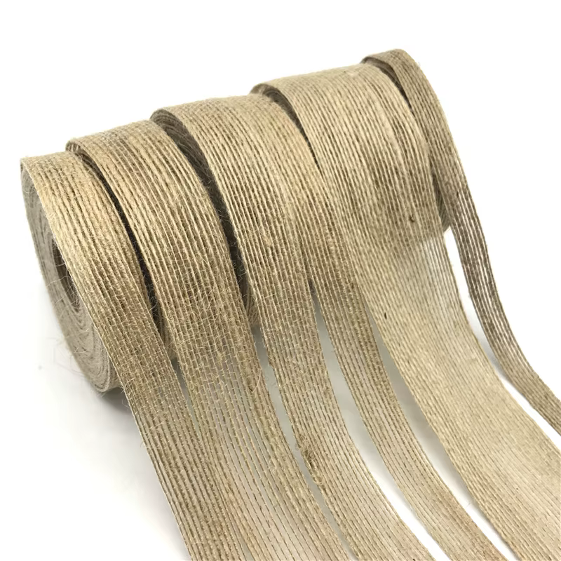 Ruban en toile de Jute Vintage naturel, 5yards, 6mm-38mm, pour mariage, sangle de ceinture, fleurist