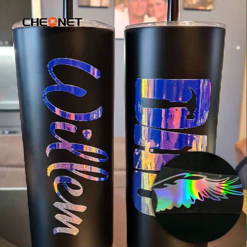 CheoNet 30,5 cm x 500 cm arc-en-ciel adhésif vinyle Laser coloré voiture Film Permanent vinyle brico