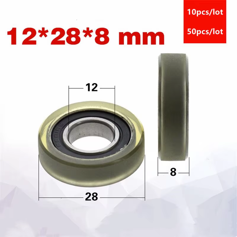 Roulement à rouleaux en polyuréthane PU690128-8, 12x28x8mm, 10/50 pièces, roulement à rouleaux à fai