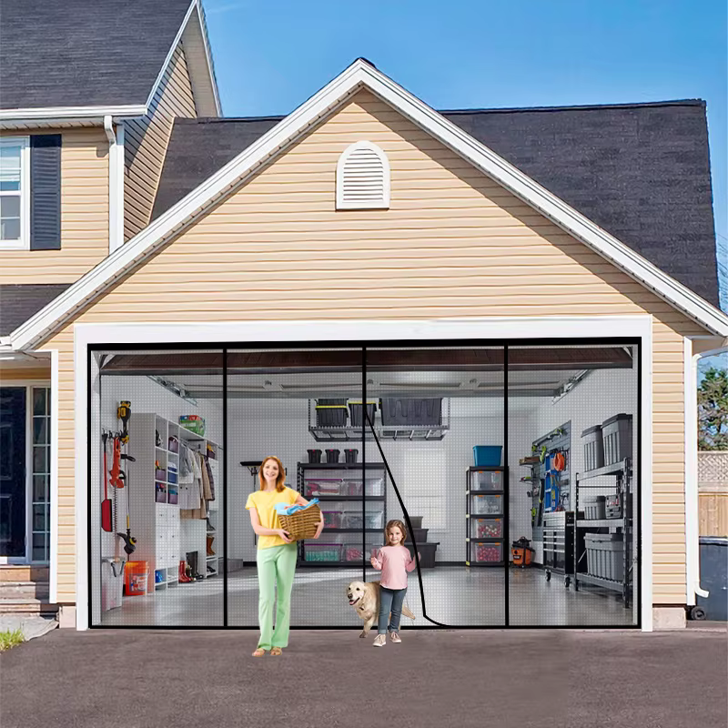 Rideau de porte de Garage magnétique de grande taille, moustiquaire de taille personnalisée, écran a