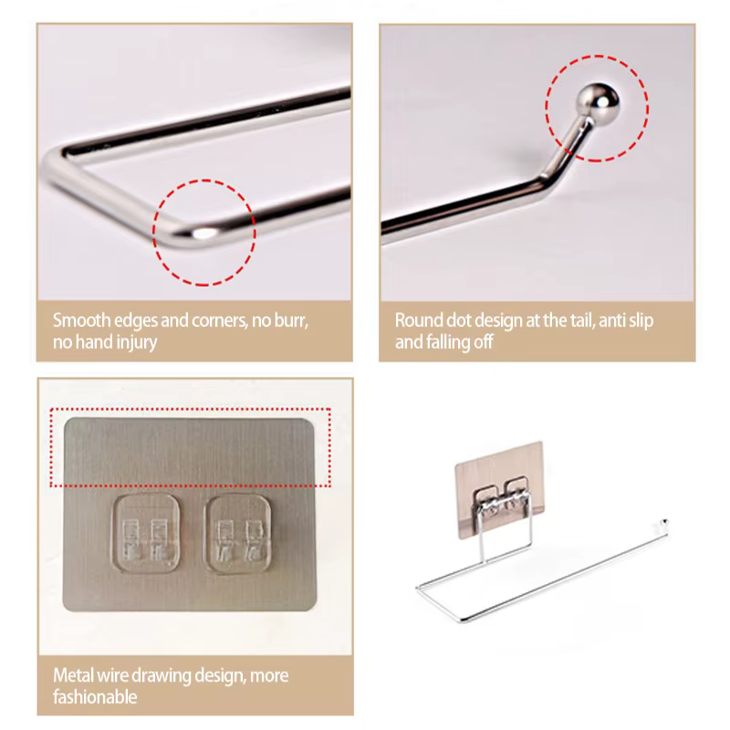 1/2pcs Porte-Papier Hygiénique Suspendu pour Salle de Bain et Cuisine, Porte-Mouchoirs, Porte-Servie