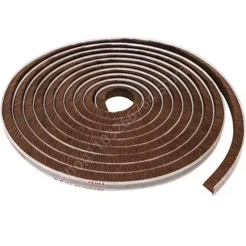 Bande de brosse auto-adhésive de 10 mètres, bande d'étanchéité coupe-vent, pour porte de maison, fen