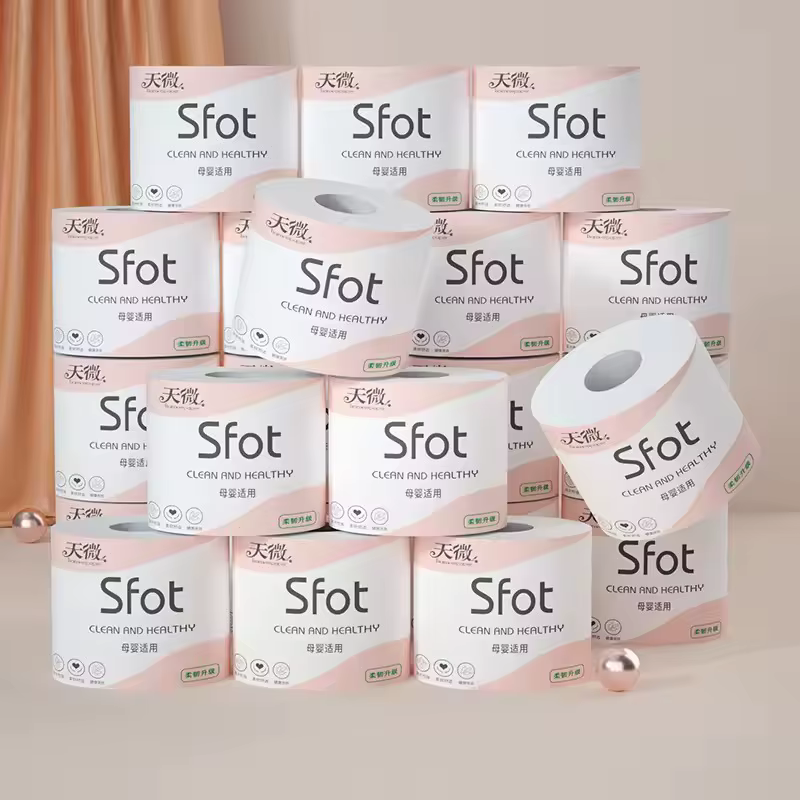 6 rouleaux de serviettes en papier domestiques sur cinq couches de papier toilette en rouleau de noy