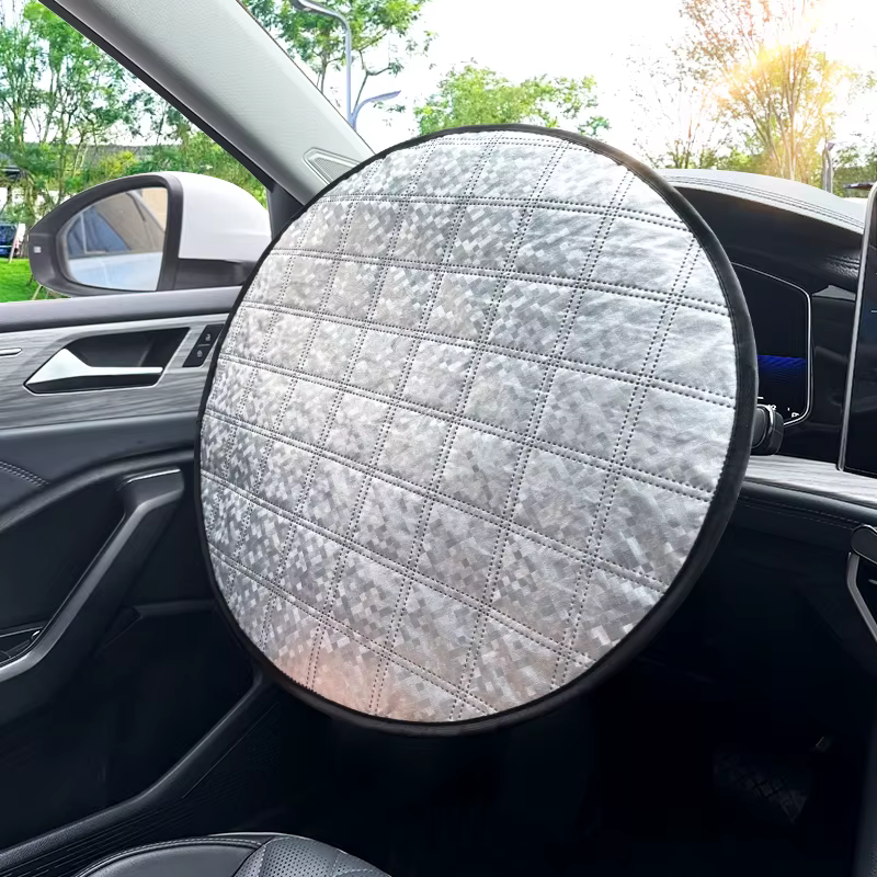 Pare-soleil pour volant de voiture en aluminium, isolant thermique, protection UV, garde le volant a