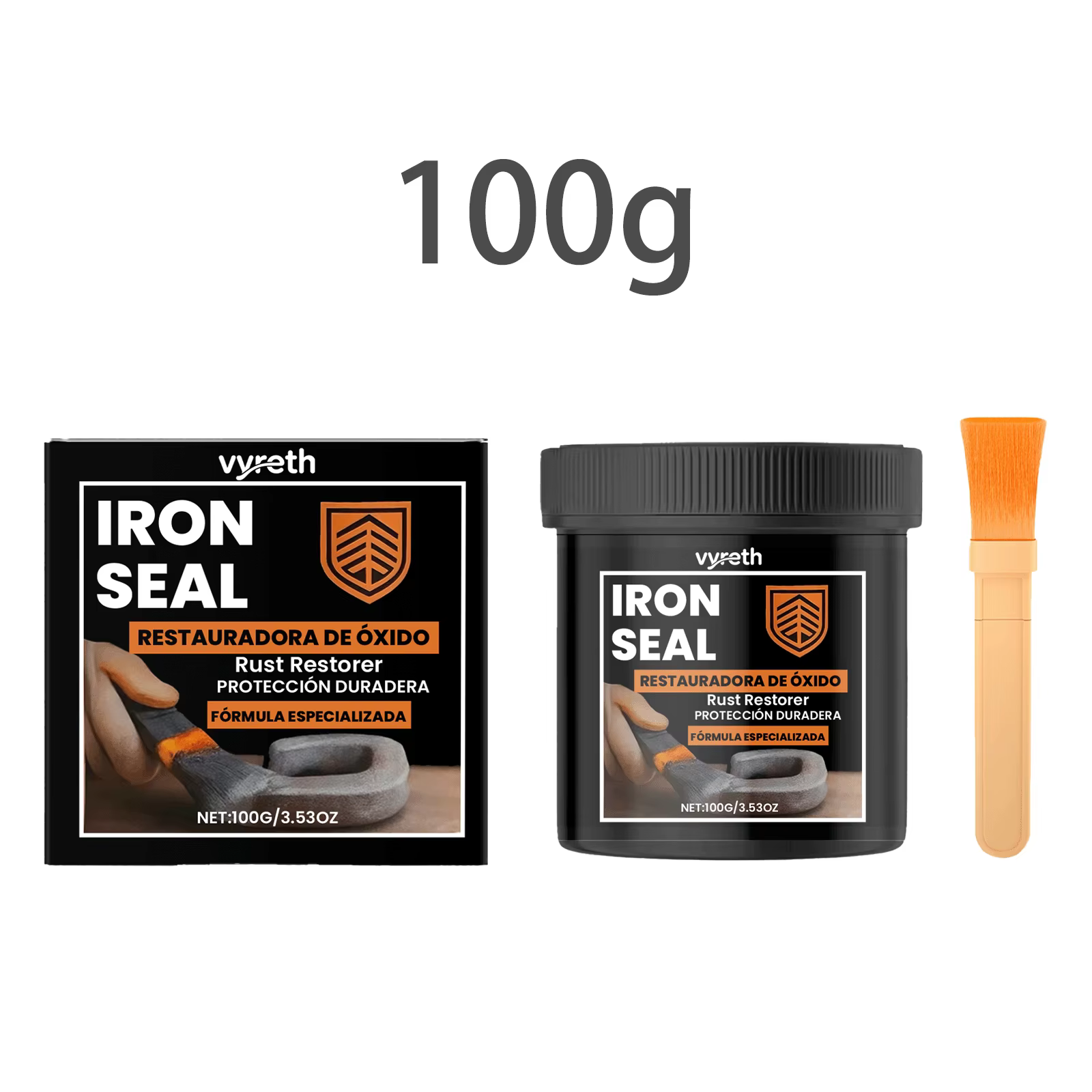 Peinture antirouille pour métaux avec pinceau, convertisseur antirouille, apprêt pour fer, acier, po