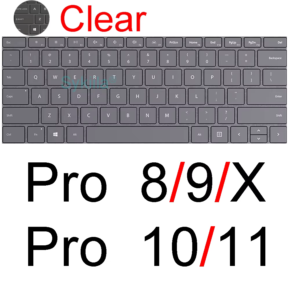Housse de clavier pour Microsoft Surface Pro 13 12 11 10 9 7 8 7 + 6 5 4 3 X Studio GO 2 Book 3 RT, 