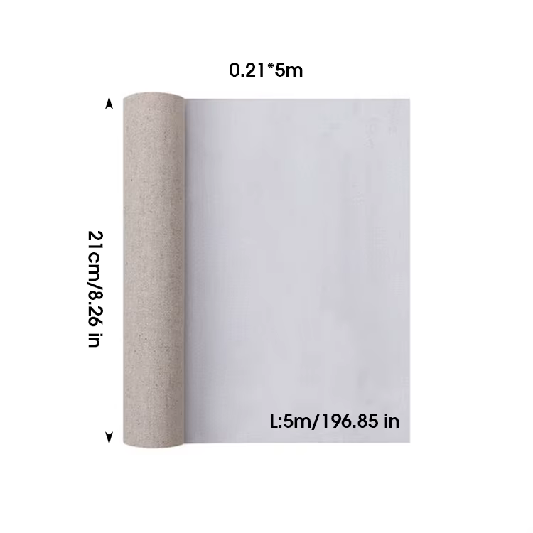 Rouleau de toile à l'huile en mélange de lin, 5 m/rouleau, adapté à la peinture à l'huile, Pigments