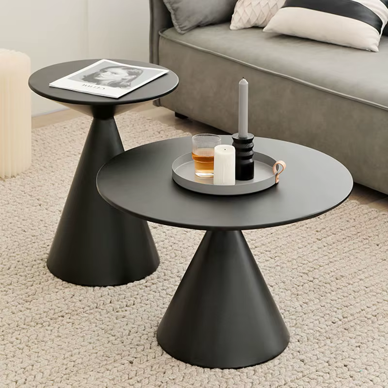 Table basse ronde en métal de luxe, meuble de salon, Table d'appoint de canapé, quelques balcon, Tab