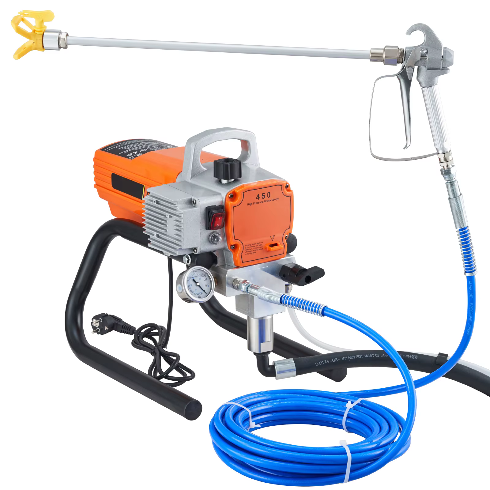 SucceBuy 1500/1800W pulvérisateur de peinture murale sans air Kit de pistolet pulvérisateur électriq