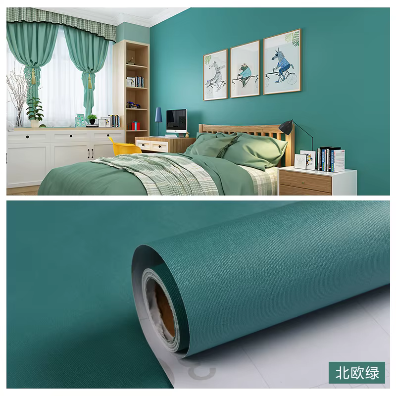 Papier peint auto-adhésif Macaron de couleur unie, autocollants de rénovation d'armoire de meubles,