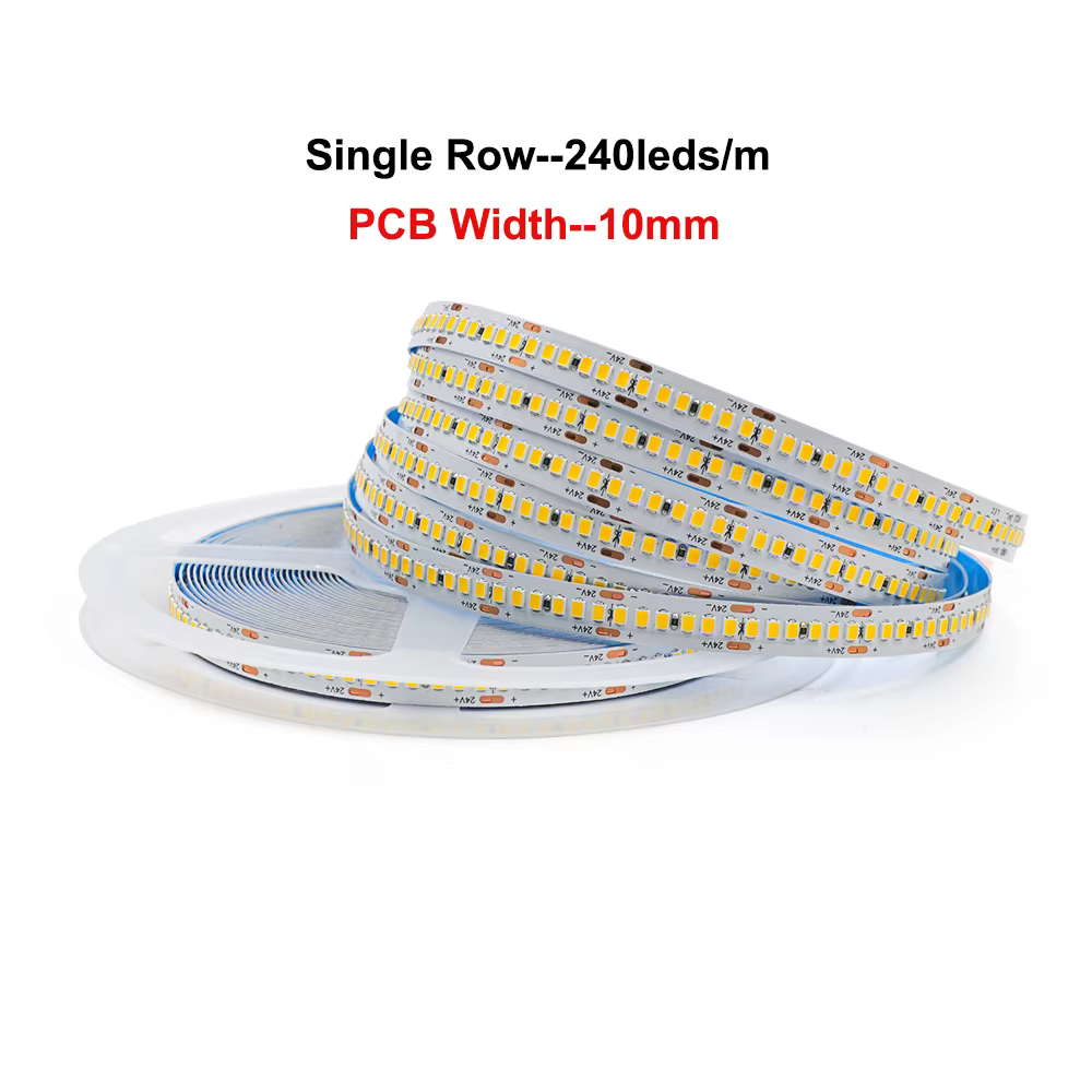 Bande lumineuse LED Flexible, 5M 10M, 12V 24V 2835SMD, 240 480 LED/m, chaud/naturel/blanc, rouge, ve