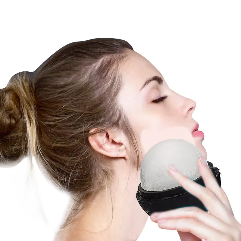 Rouleau de glace en Silicone pour le visage et les yeux, outils de soins de la peau, Cube de glace,