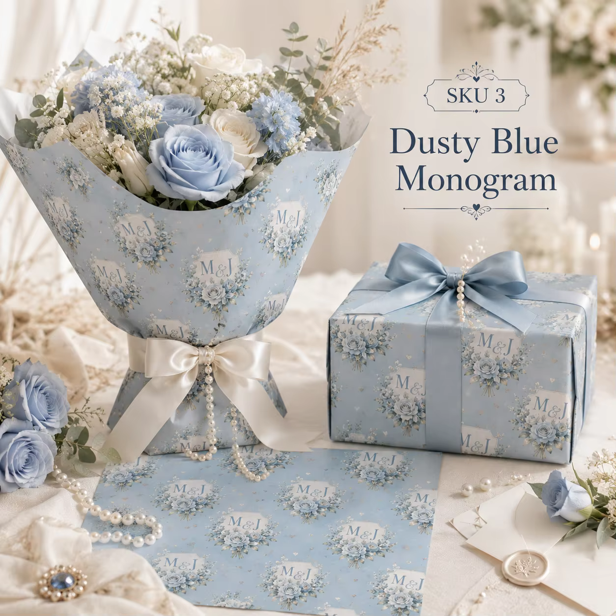 Papier d'emballage pour fleurs personnalisé, papier d'emballage pour bouquets imprimé sur mesure pou