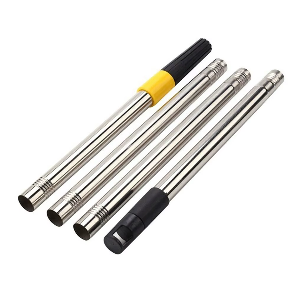 Perche d'extension multifonctionnelle à roulettes, détachable et rétractable, en acier inoxydable, p