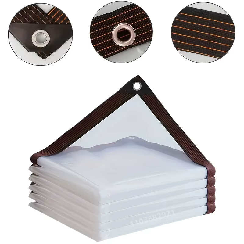 Bâche transparente en tissu d'ombrage imperméable, 2x2m, bâche légère et imperméable, bâche transpar