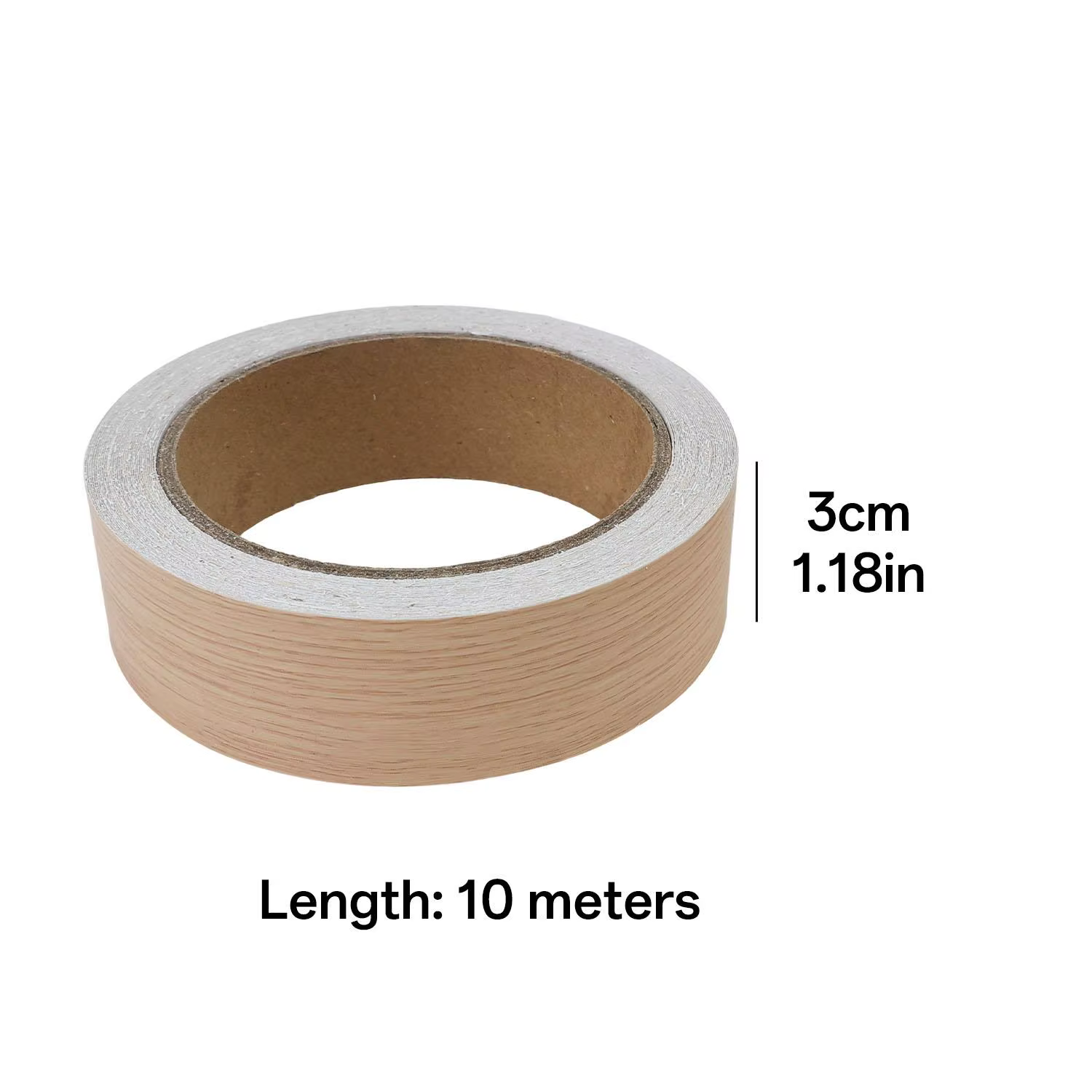 1 rouleau de ruban adhésif pour bordure de meubles, 10 m, imitation bois, pour les joints des armoir