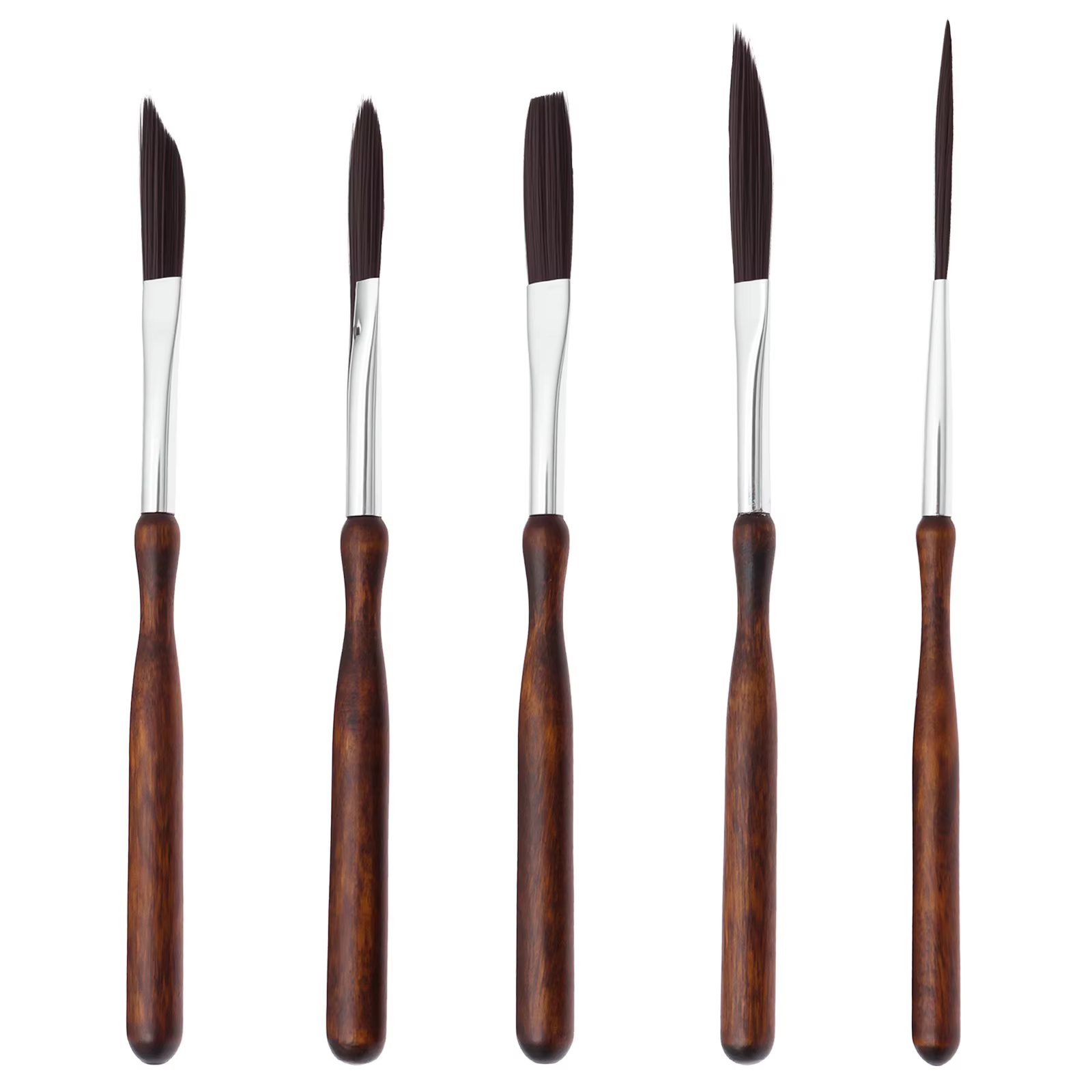 Ensemble de 5 pinceaux à rayures, pinceaux de détail haute performance, pinceaux portables pour pein