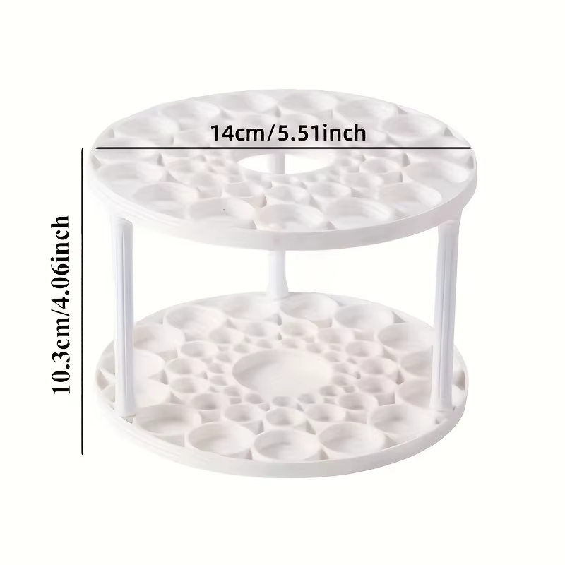 360 ° Porte-brosse rotatif – Organisateur en plastique blanc avec finition émaillée, design peu en