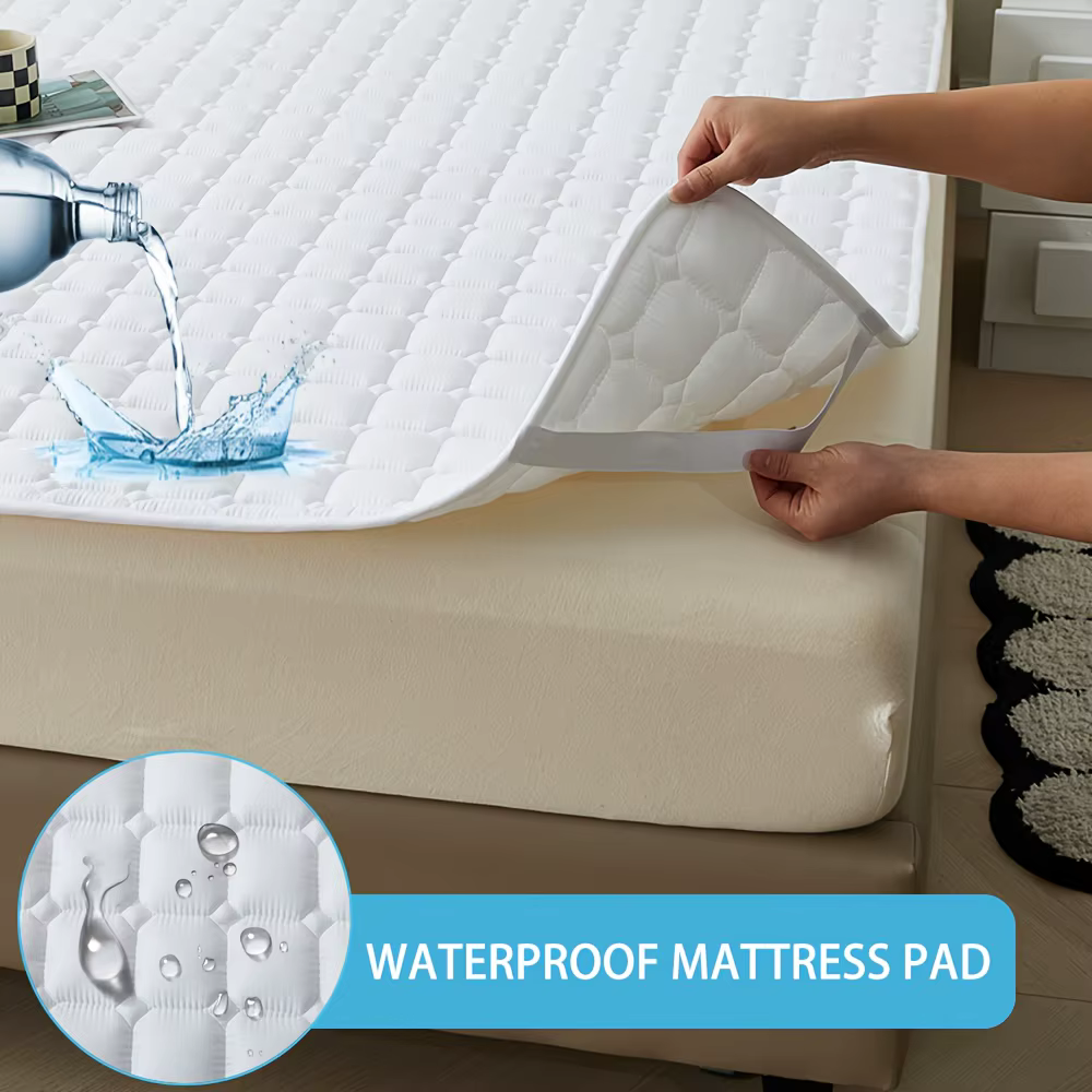 Protège-matelas Matelassé Imperméable, Juste Épaisse et Respirante pour Lit Simple ou Double