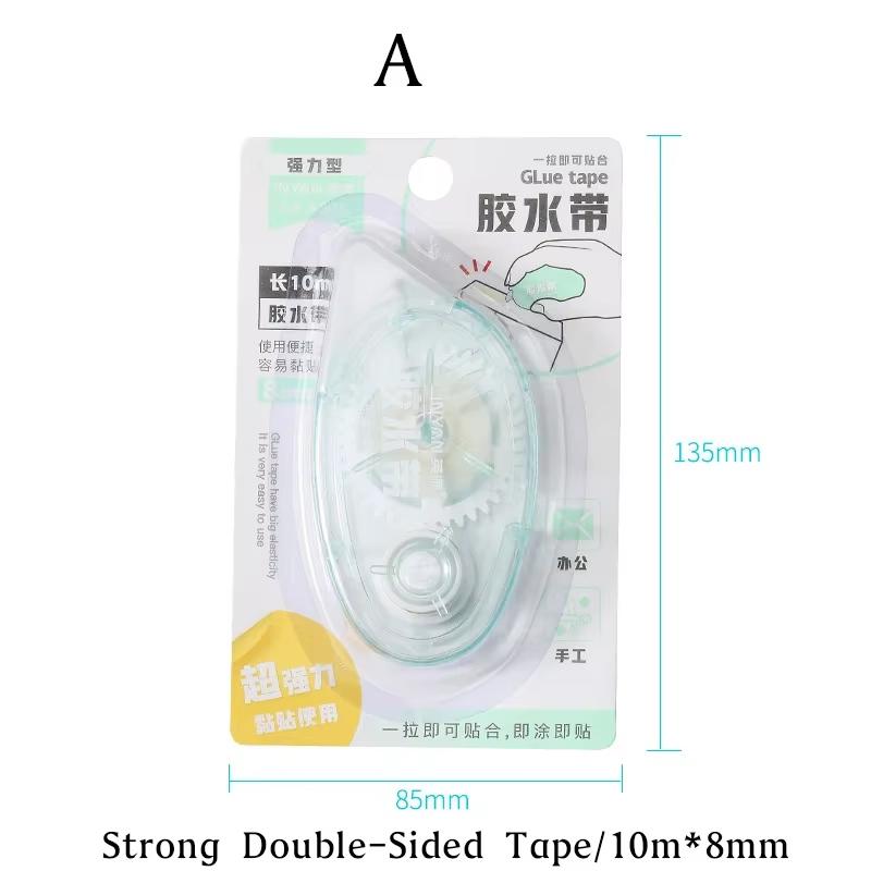 Ruban adhésif Double face fort 10m x 8mm, fournitures de papeterie de bureau pour bricolage, Scrapbo