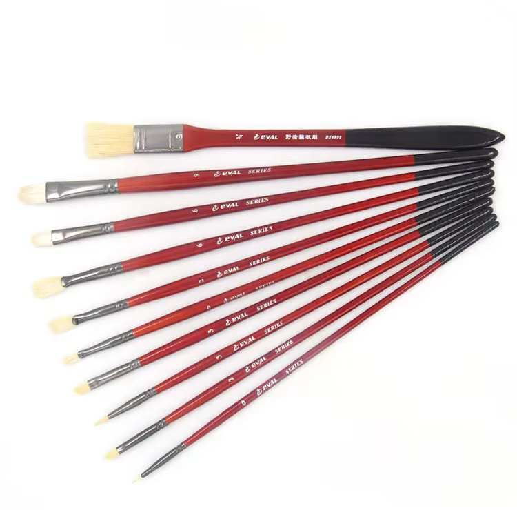 Pinceaux d'artiste multifonctionnels, poils, laine, poils de nylon, bouleau, tige courte, acrylique,