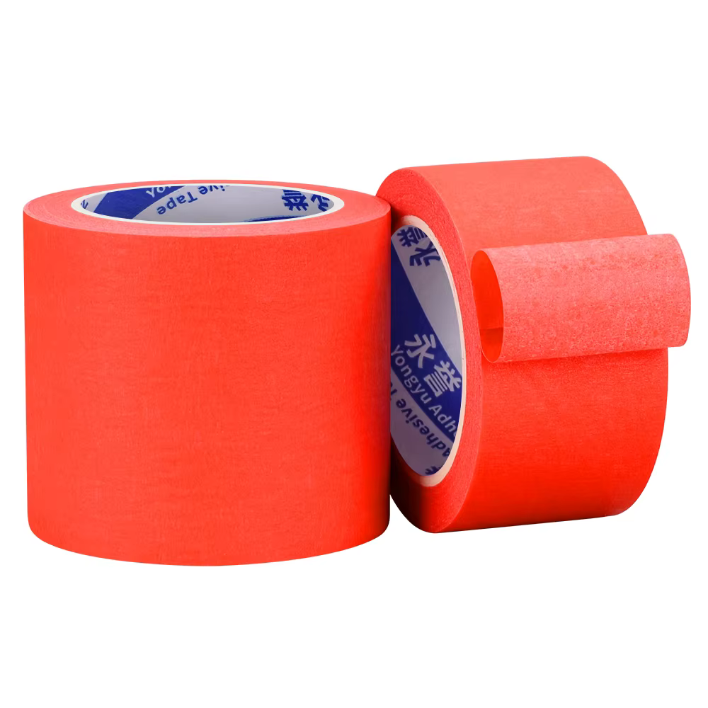 Bandes de masquage pour peintres rouges, 10/20/50m, ruban adhésif de peinture Premium pour peinture 
