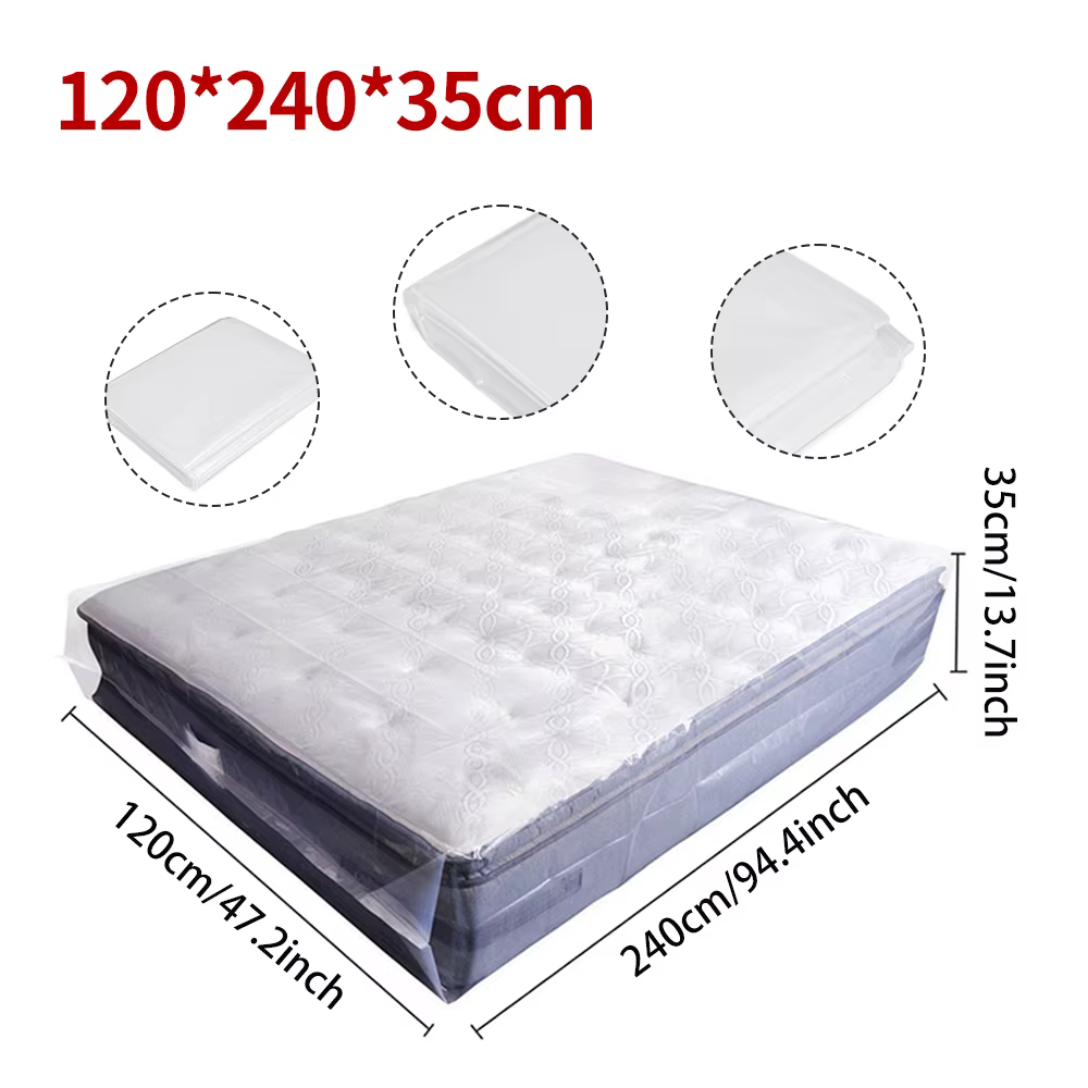 Sac d'emballage en plastique pour matelas, housse anti-humidité et anti-poussière, protection pour d
