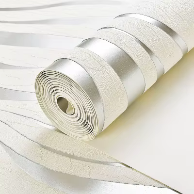 Papier peint intissé à rayures ondulées, chambre à coucher, salon, fond de télévision, épaissi