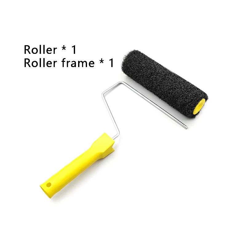 Rouleau brosse en fibres pour mastic 9 pouces – Application texture murale – Outil de bricolage pour