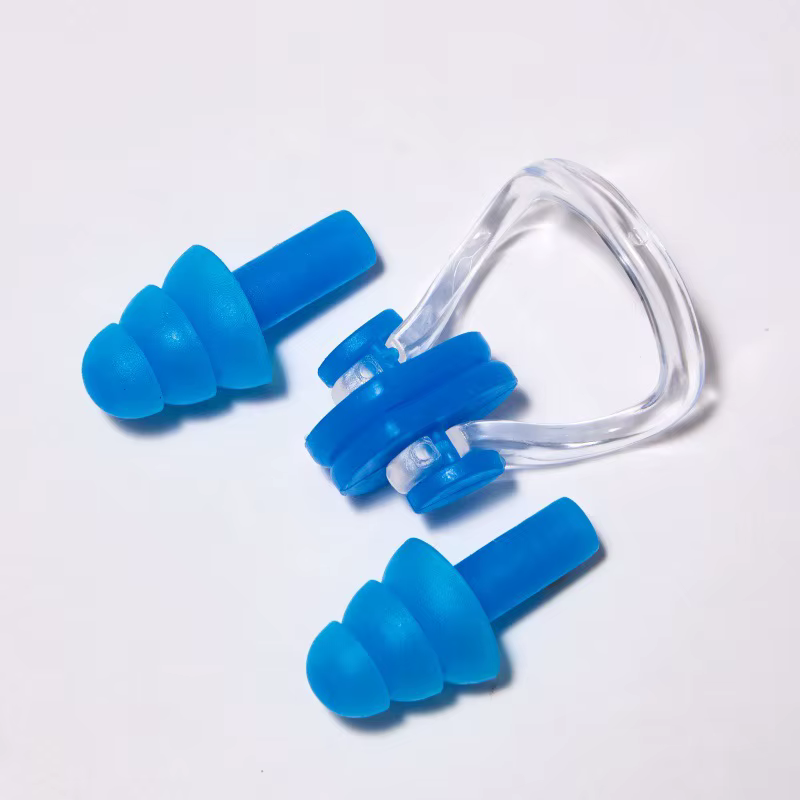 Ensemble pince-nez et bouchons d'oreilles en silicone pour la natation, protection contre l'entrée d