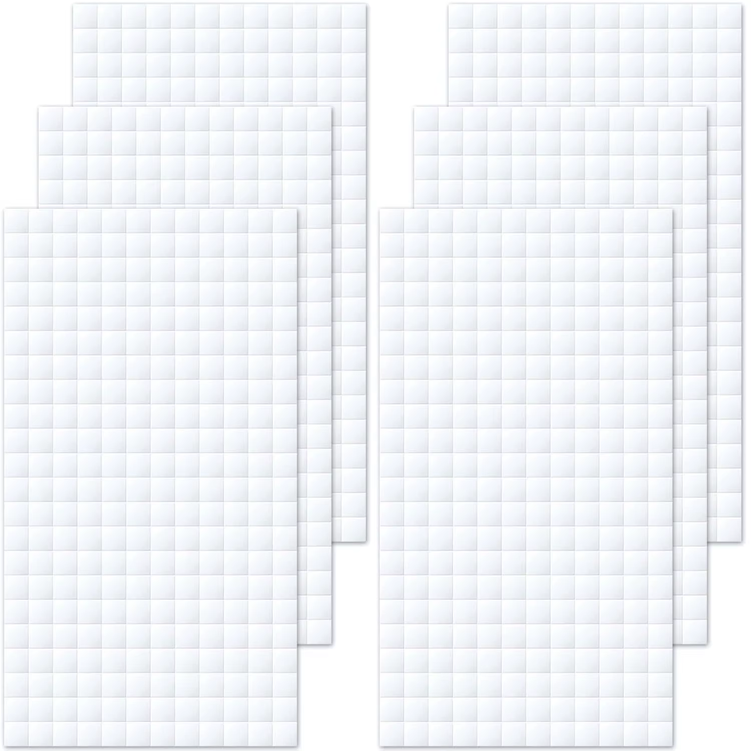 Feuilles carrées adhésives en mousse, points autocollants double face, bandes carrées pré-découpées