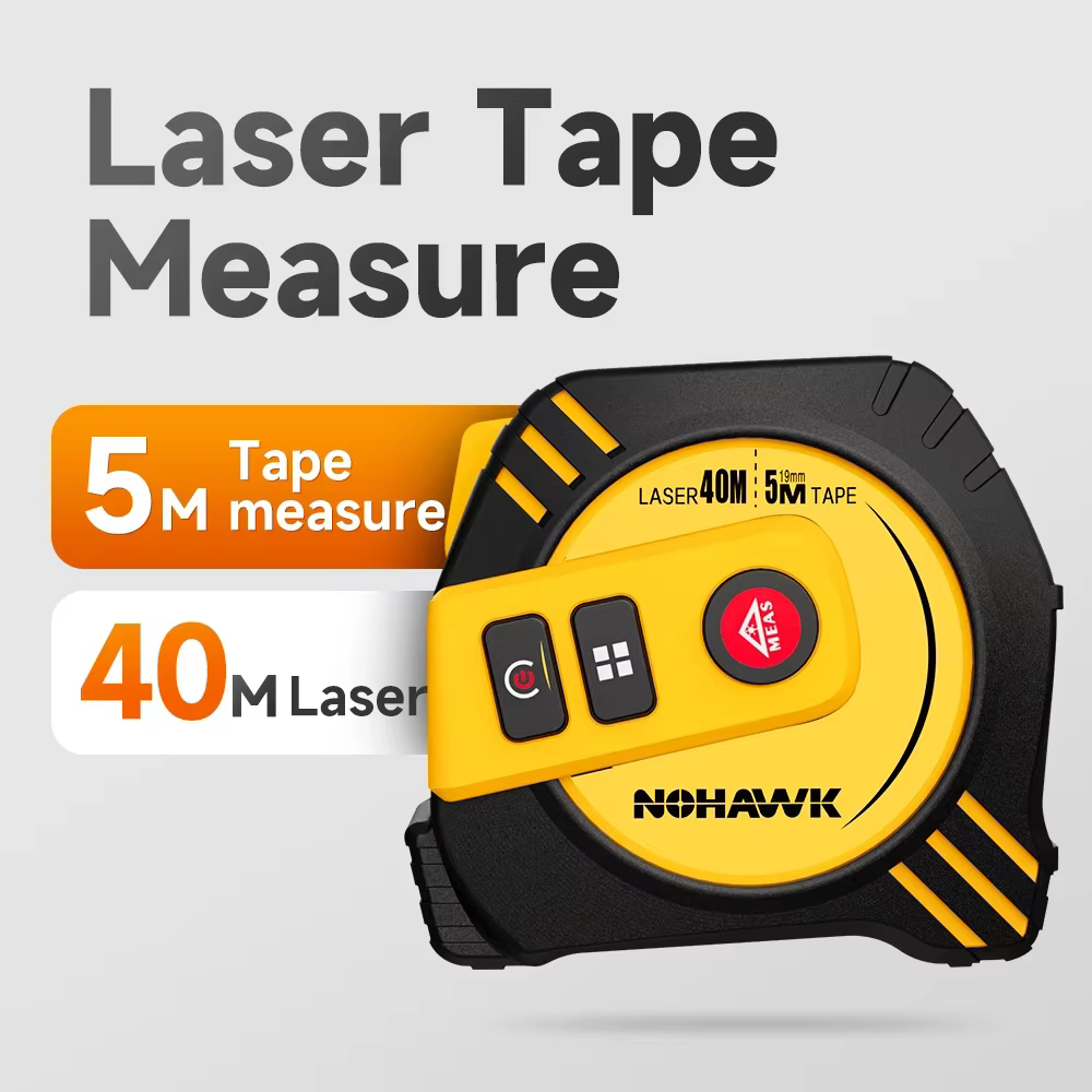 Ruban à mesurer Laser 2 en 1, 40/80M, mesure de Distance Laser, règle d'énergie intelligente, Instru