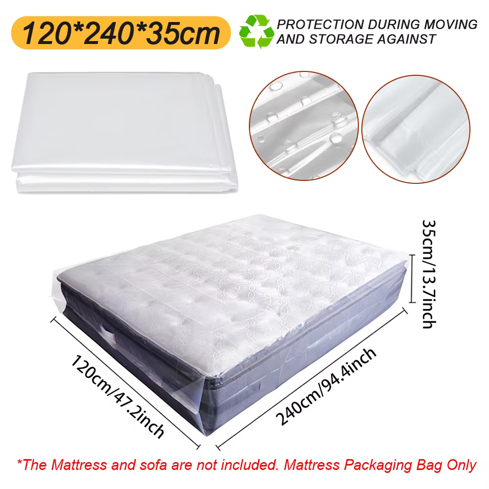 Sac de matelas en plastique, rangement à domicile, housse de rangement de matelas pour maison mobile