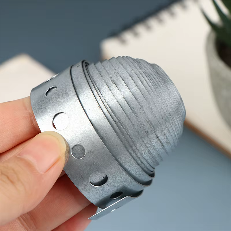 NOUVEAUTÉ! 1 Rouleau de Bande en Acier Galvanisé Pré-perforée Multi-creux pour Supports de Tuyaux et