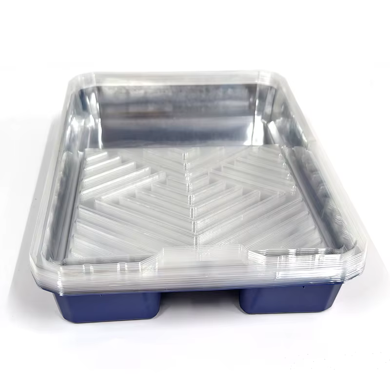 1 plateau à peinture en plastique de 9 pouces + 10 plateaux transparents pour un changement de coule