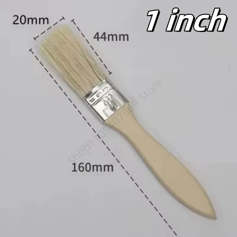 Lot de 5 pinceaux de qualité supérieure avec manche en bois, pinceaux de barbecue, pinceaux à poils 