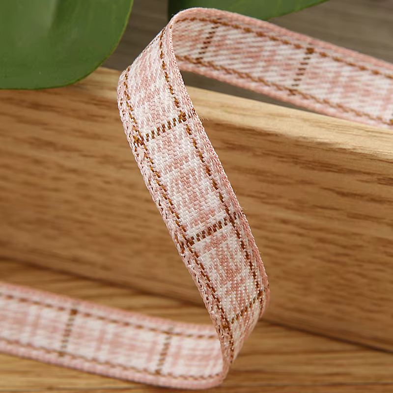Rubans à carreaux bicolores 50 Yards, pour bricolage, accessoires pour nœuds de cheveux pour enfants